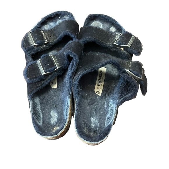 3/$30 🍂 Birkenstock Arizona Shearling Night Suede Blue - Picture 4 of 8